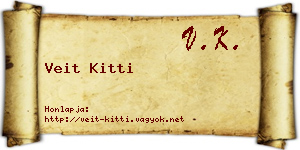 Veit Kitti névjegykártya